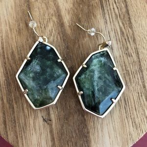 KENDRA SCOTT Dunn Sage Mica/Gold Drop Earring NWOT